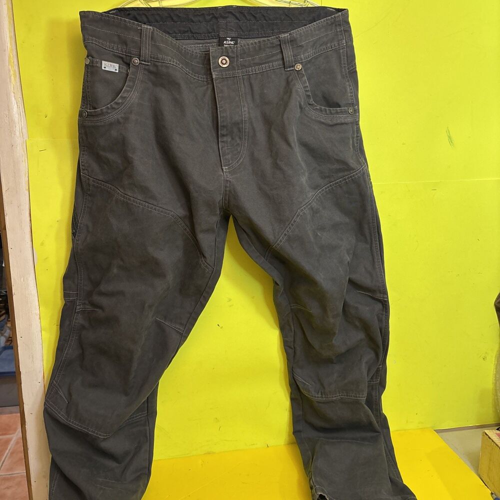 Kuhl Pants Men's 38x30 Charcoal Grey Kuhl The Law Pants "Born in the Mountains"!
